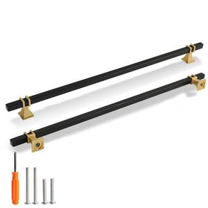 lot 8302 image: Redunest Cabinet Pulls 5 Pack 13-45 Inch Matte Black Gold