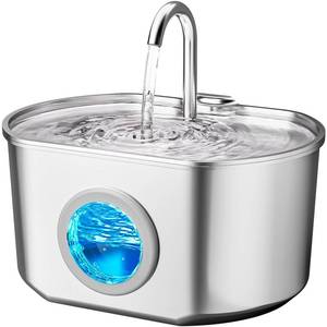 lot 9023 image: Cat Water Fountain Stainless Steel 74oz2.2L Cat Fountain for Drinking