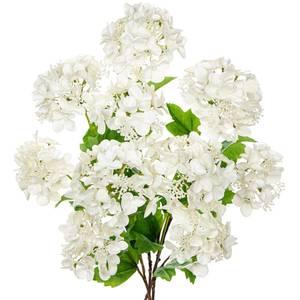 lot 9024 image: Real Touch Hydrangea Artificial Flowers 19 Tall Artificial Hydrangea Flowers Double-Headed Faux Hydrangeas, White Hydrangeas, Realistic Silk Hydrangea for Home Decor Weddings Arrangements-5 Branches