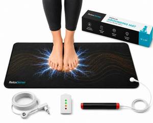 lot 9025 image: RelaxSense Grounding Mat for Feet, Desk & Bed, Foldable Earthing Mat