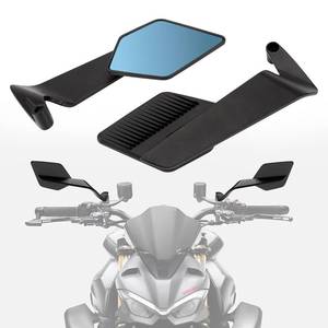 lot 9029 image: Motorcycle Mirrors Stealth Mirror Max Adjustable Rotating Rearview Wind Wing Side Mirrors for Z650 Z900 Z1000 Duke 390 790 1290 MT07 MT09 S1000 Street Bike (Anti-glare)