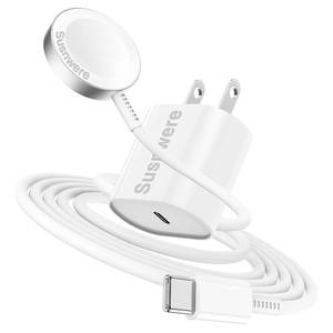 lot 10465 image: Susnwere Fast Charger for Apple Watch Chargers with 20w Charger Block,USB C Magnetic for i-Watch Fast Charging Cable for Watch Series SE87654321 Includes 38mm 40mm 42mm 44mm 45mm Size