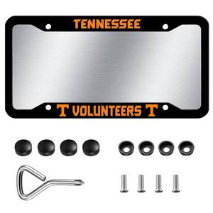 lot 10479 image: 1PC Aluminum License Plate Frames for Tennessee Volunteers,Metal Matte Black License Plate Holders for TSU, Universal US Car License Plate Covers with Screws