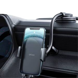 lot 10482 image: Qifutan Cell Phone Holder for Car Phone Mount Long Arm Dashboard Windshield Car Phone Holder Anti-Shake Stabilizer Phone Car Holder Compatible with All Phone Android Smartphone, Black