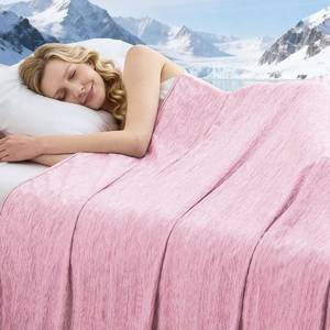 lot 10483 image: Cooling Blanket Throw Size, 50x70 Cooling Blankets for Hot Sleepers, Cold Blanket Thin Lightweight Breathable Soft for Couch Bed, Lightweight Blanket Keep Cool for Night Sweats