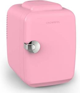 lot 11562 image: CROWNFUL Mini Fridge, 4 Liter Portable Cooler and Warmer