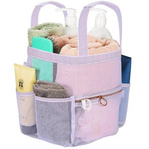 lot 11574 image: DV Lifestyle Mesh Shower Caddy Light Gray