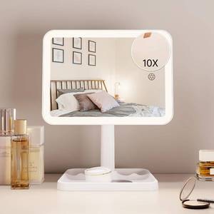 lot 12140 image: FUNTOUCH Rechargeable Vanity Makeup Mirror with Lights