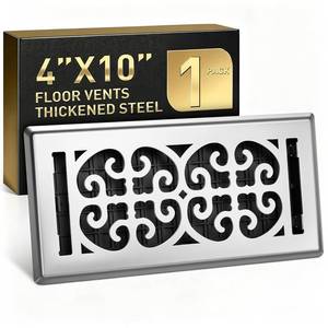 lot 12145 image: Floor Register 4x10 Satin Nickel