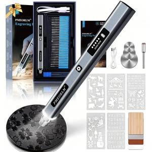 lot 12150 image: Vueowcue Electric Engraving Pen with LED Light, 31 Bits