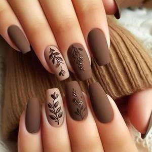 lot 12152 image: CJDLTS Press On Nails Medium Matte Ballet 24-Pc