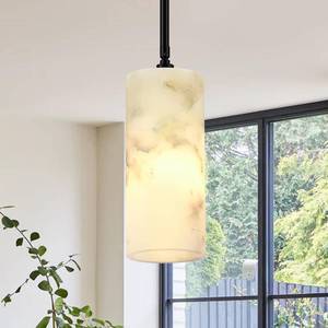 lot 13761 image: VANZARLA 1-Light Pendant Fixture with Marble Shade  Retail $129.99