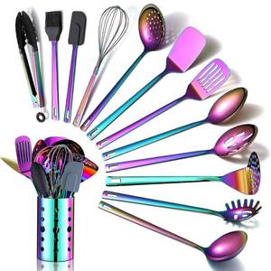 lot 13769 image: HOMQUEN 13-Piece Stainless Steel Kitchen Utensil Set