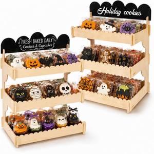 lot 13784 image: Yalikop 3-Tier Cookie Display Stand 2-Pack, Beige