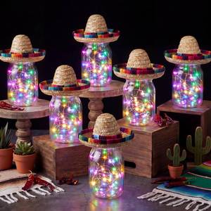 lot 13785 image: Ferrochef Mexican Centerpiece Decoration Set with Mason Jars