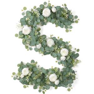 lot 13788 image: Shine-Co Artificial Peony Garland 6ft (2-Pack)