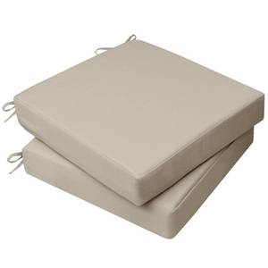 lot 13789 image: Outdoor Chair Cushions 19x19x3 Set of 2