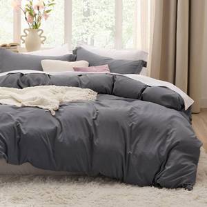 lot 14121 image: Bedsure Duvet Cover Set Full Dark Grey