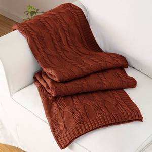 lot 14122 image: Aormenzy Cable Knit Throw Blanket, 50 x 60