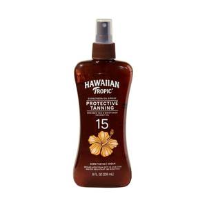 lot 14125 image: Hawaiian Tropic Sunscreen Tanning Oil Spray SPF 15 8oz