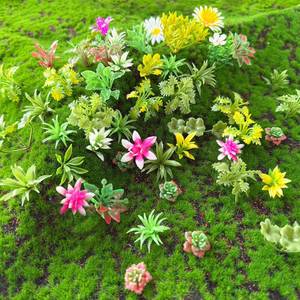 lot 14130 image: Zofusaier 120pc Mini Model Trees and Plants Set