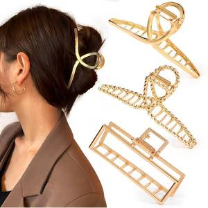 lot 14136 image: Mehayi Metal Claw Clips, 3-Piece Set, Large