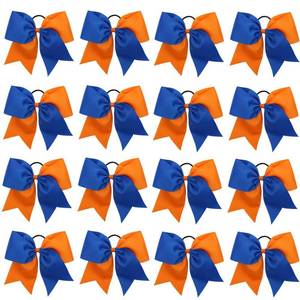 lot 14141 image: OAOLEER 16-Piece 8 Cheer Hair Bows with Ponytail Holders