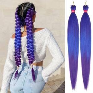 lot 14151 image: FAYETA Pre-Stretched Braiding Hair 28 Inch Ombre