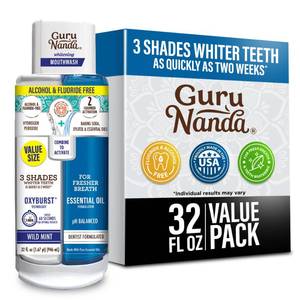 lot 14200 image: GuruNanda Teeth Whitening Mouthwash 32 Fl Oz