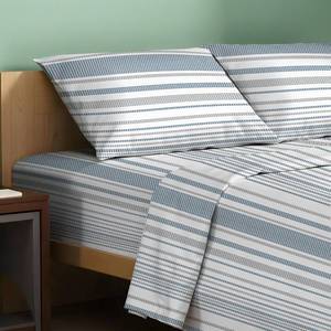 lot 17671 image: Texas Linen Co. Organic Cotton Percale King Sheet Set