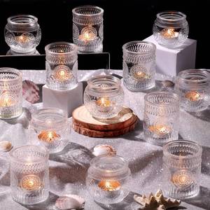 lot 17700 image: DARJEN 24-Piece Clear Glass Votive Candle Holders