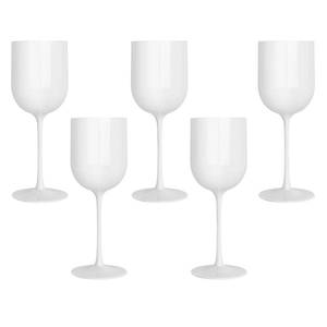 lot 17701 image: PLASTICPRO White Plastic Wine Glasses Set of 5 12oz