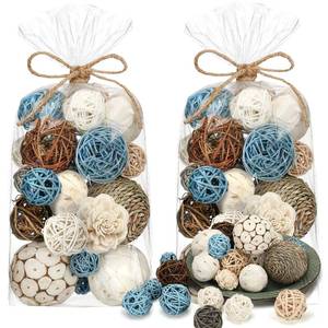 lot 17713 image: Riceshoot Decorative Balls Potpourri Bowl Filler, 34 Pieces, Blue