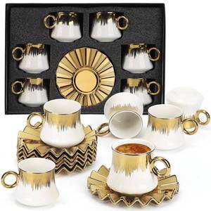 lot 17727 image: Hebaogugu Ceramic Espresso Cup Set of 6 with Saucers