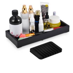 lot 17740 image: RAIKEDR Acacia Wood Storage Tray with Soap Dish