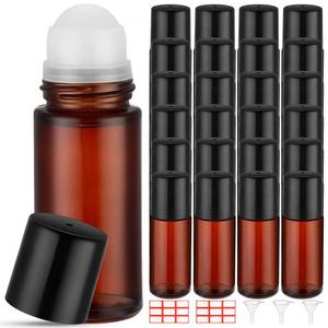 lot 17741 image: Sumind 24 Pc Glass Roller Bottles 30ml Essential Oil Kit