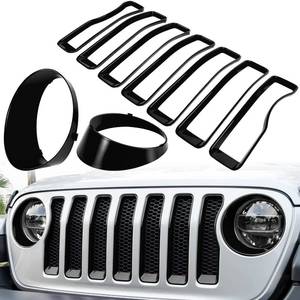 lot 17742 image: E-cowlboy Front Grille Mesh Inserts & Headlight Cover JL