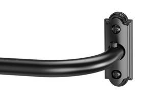 lot 17751 image: YaFex Adjustable Curtain Rod 32-114 Inch Heavy Duty Black