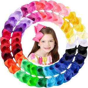 lot 18026 image: Oaoleer Hair Bows for Girls, 30 Colors 6 Inch