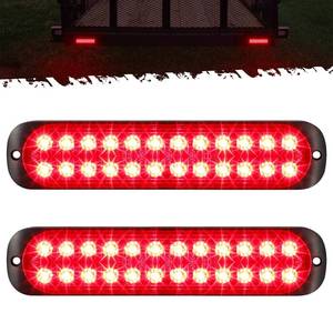lot 18057 image: Partsam LED Trailer Tail Light 7.5 inch Red 24LED