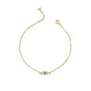lot 18099 image: Mint & Lily Evil Eye Charm Bracelet, 18K Gold