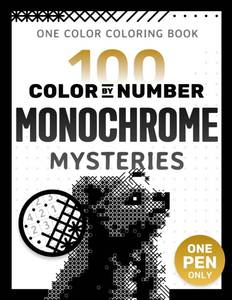 lot 18148 image: 100 Color by Number Monochrome Mysteries Coloring Book