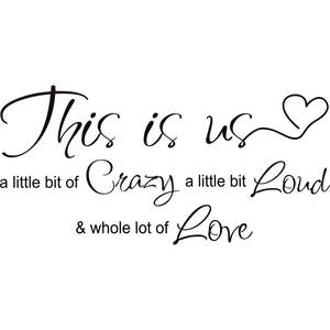 lot 18183 image: Outus Vinyl Wall Decal This Is Us Family Quote 22.4x10.8