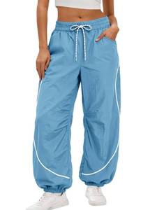 lot 18196 image: Aoysky Womens Parachute Track Pants Blue