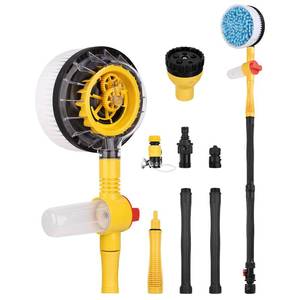 lot 19920 image: Rotating Car Wash Brush with Hose Attachment, Long Handle, Soap Dispenser