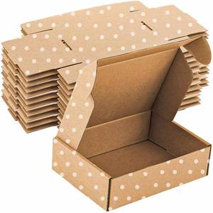 lot 19922 image: Small Cute Brown Polka Dot Shipping Boxes 25 Pack �� Corrugated Mailers