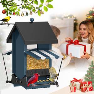 lot 19942 image: Squirrel Proof Metal Hanging Bird Feeder for Outdoors, 5LB