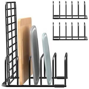 lot 19954 image: Fikoksol Cutting Board Organizer Storage, Baking Sheet Rack under Cabinet