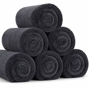 lot 19958 image: Shimeyao 5 Pcs 16 x 16 Car Drying Towels Microfiber Towels for Cars Cleaning Towel with Double Twist Pile 1200 GSM Super Absorbent, Scratch-Free, Machine Washable