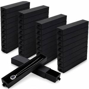 lot 19961 image: WRINGKIT 36 Pack Long Jewelry Gift Box, 8.6x1.8x1.2 Inch Rectangle, Black